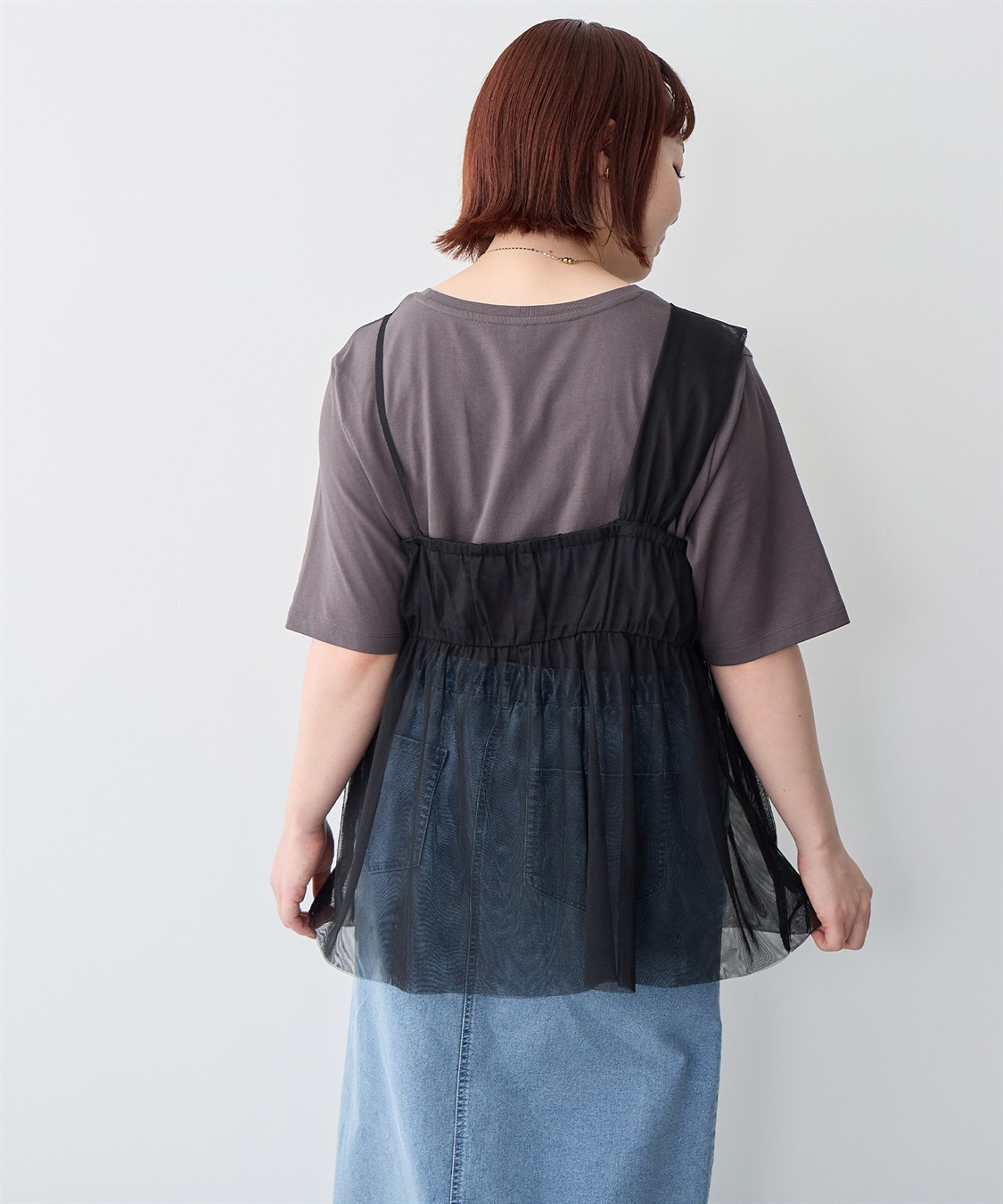 anyfee 【anyfee/プラスサイズ】USAコットンオーバーサイズベーシック半袖Tシャツ・接触冷感_sub_15