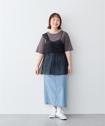 Life Style by cross marche 【anyfee/プラスサイズ】USAコットンオーバーサイズベーシック半袖Tシャツ・接触冷感_subthumb_17