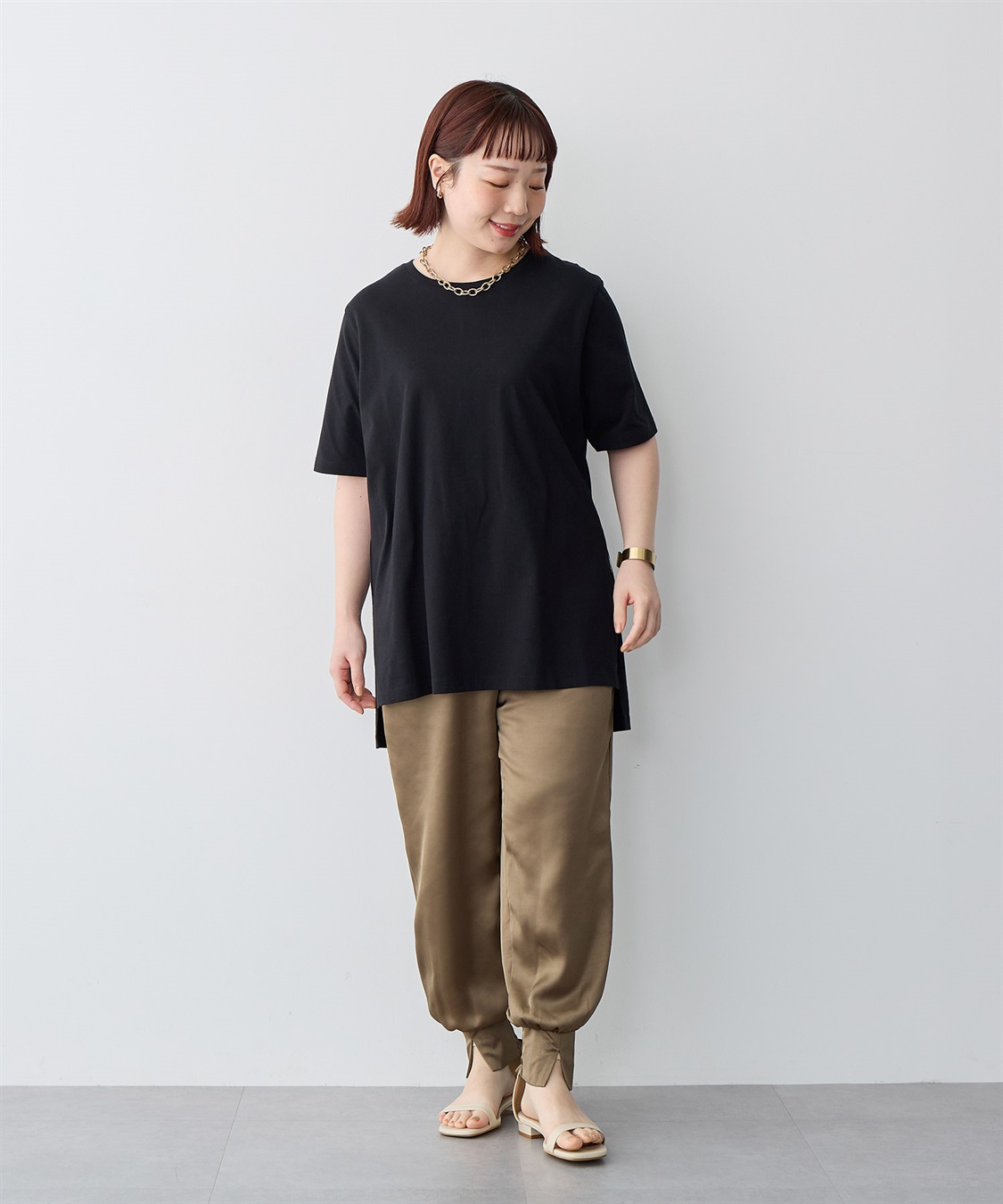 anyfee 【anyfee/プラスサイズ】USAコットンオーバーサイズベーシック半袖Tシャツ・接触冷感_sub_19