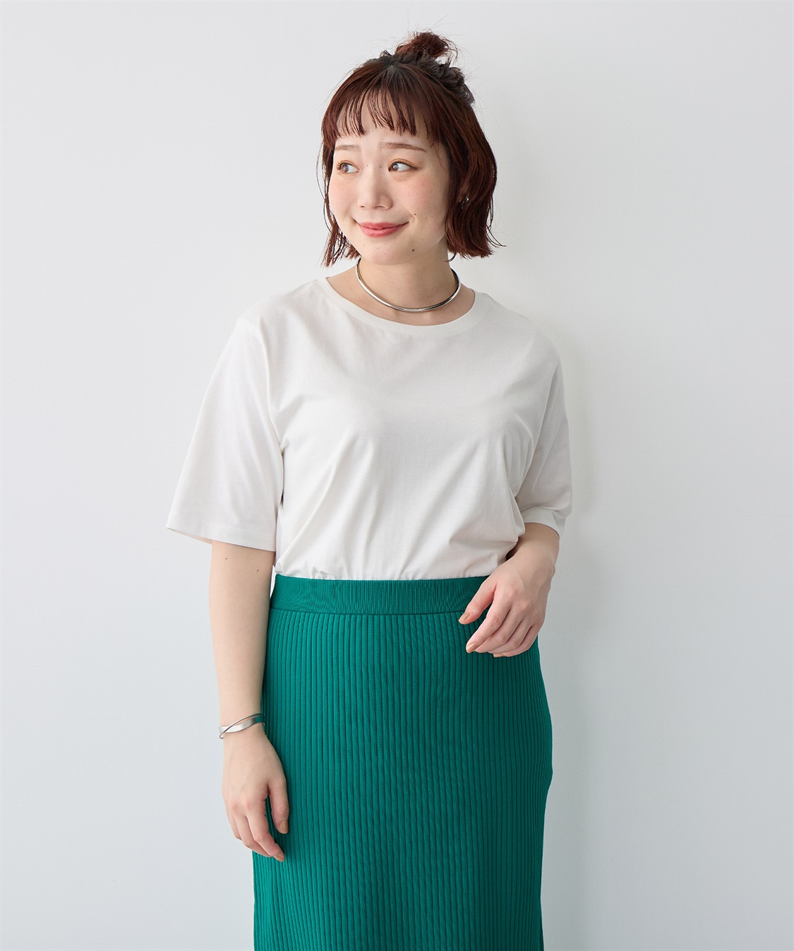 anyfee 【anyfee/プラスサイズ】USAコットンオーバーサイズベーシック半袖Tシャツ・接触冷感_sub_21