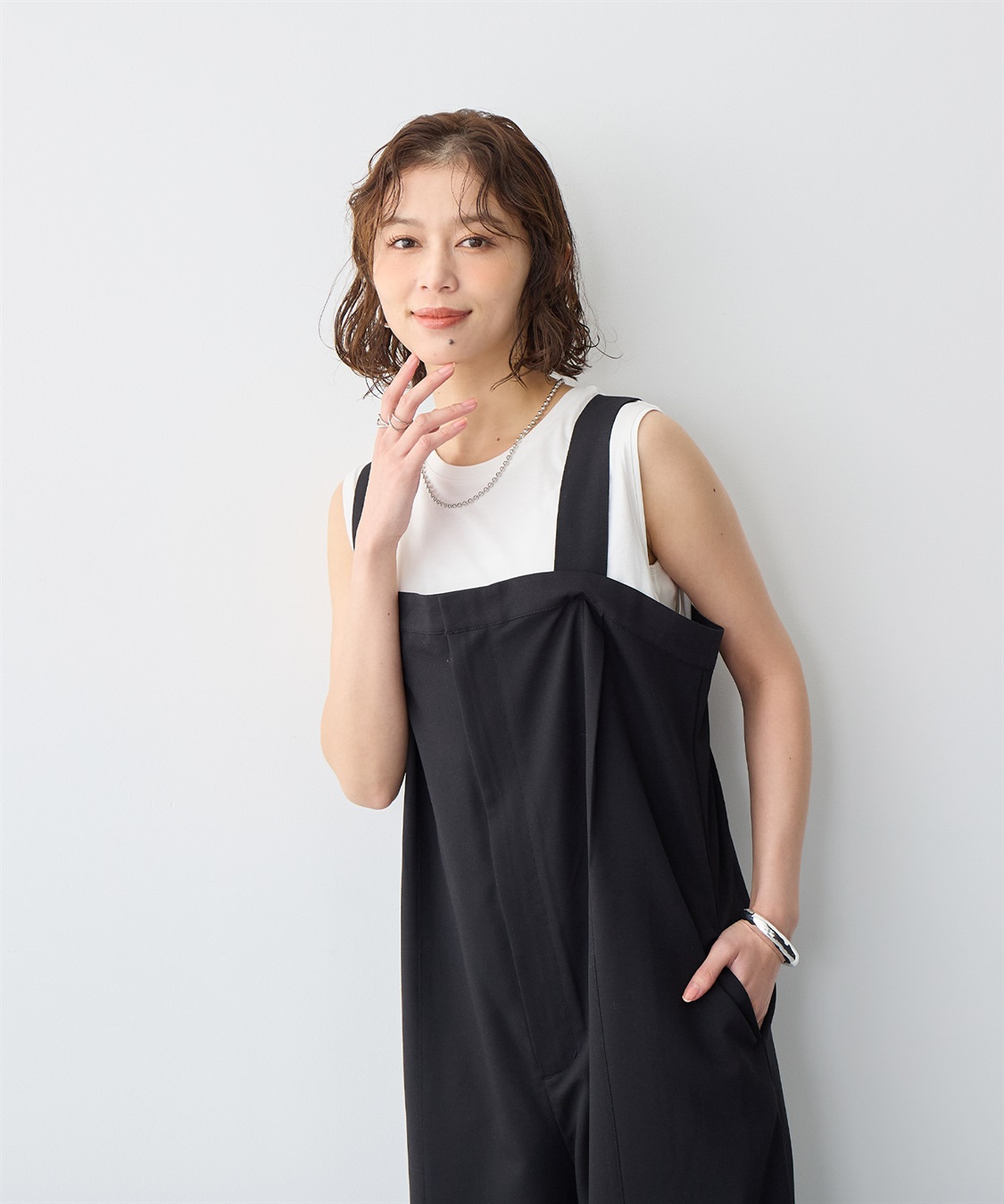 anyfee 【anyfee/プラスサイズ】USAコットンベーシックノースリーブカットソー_sub_3