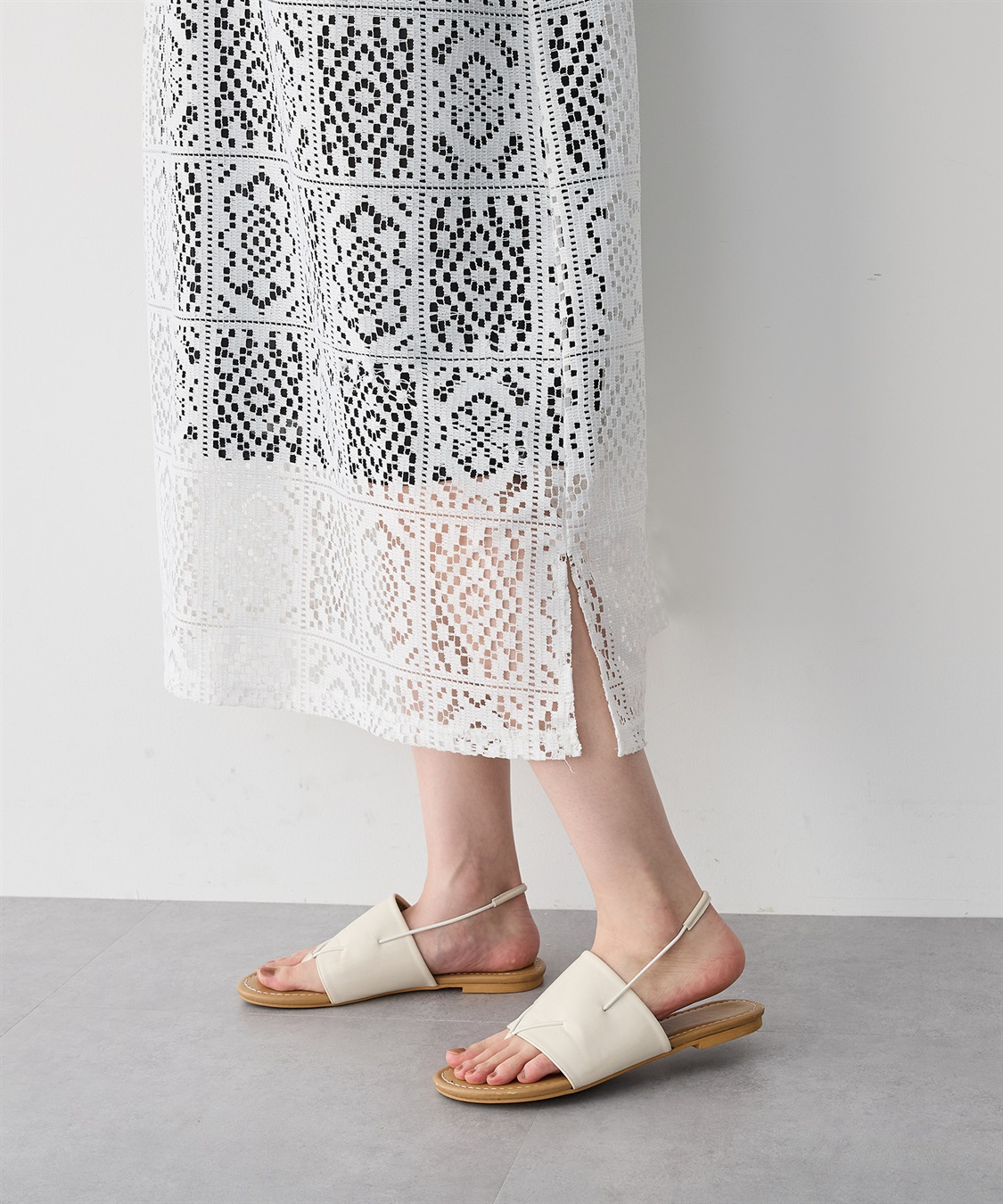 anyfee 【anyfee/エニフィー】レース編みノースリーブロングワンピース_sub_15