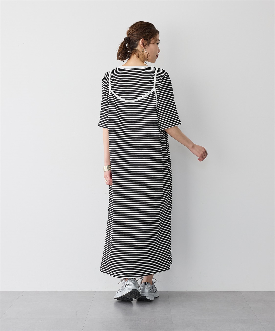 anyfee 【anyfee/プラスサイズ】TシャツSETレイヤードキャミワンピース/アンサンブル_sub_4