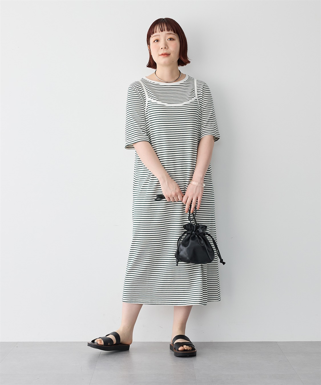 anyfee 【anyfee/プラスサイズ】TシャツSETレイヤードキャミワンピース/アンサンブル_sub_8