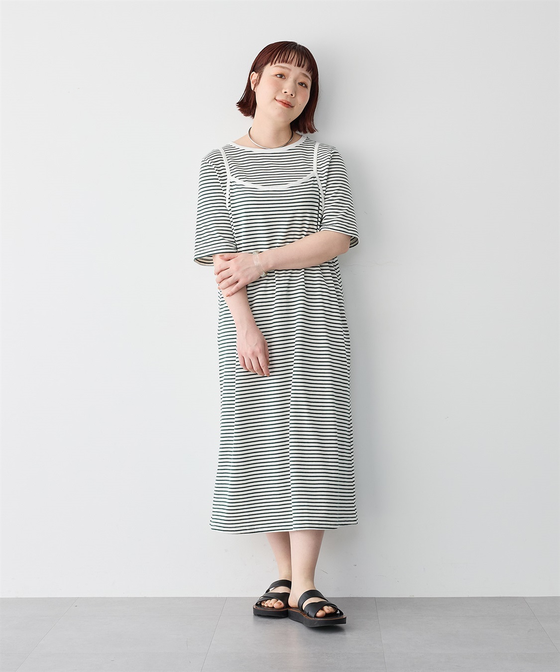 anyfee 【anyfee/プラスサイズ】TシャツSETレイヤードキャミワンピース/アンサンブル_sub_9