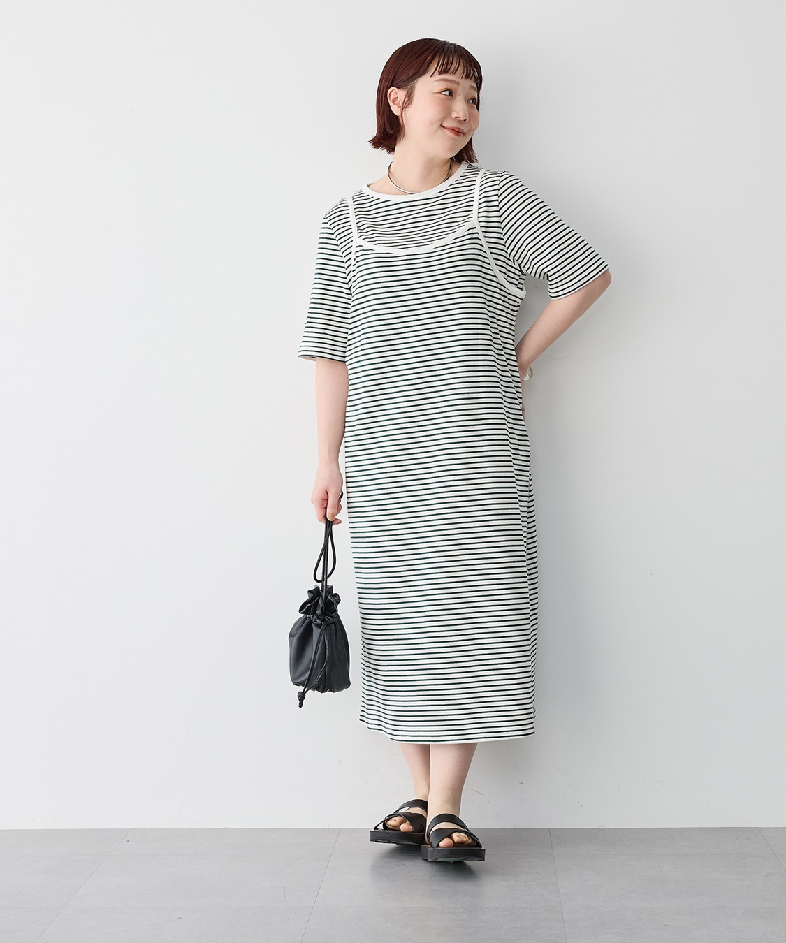 anyfee 【anyfee/プラスサイズ】TシャツSETレイヤードキャミワンピース/アンサンブル_sub_10