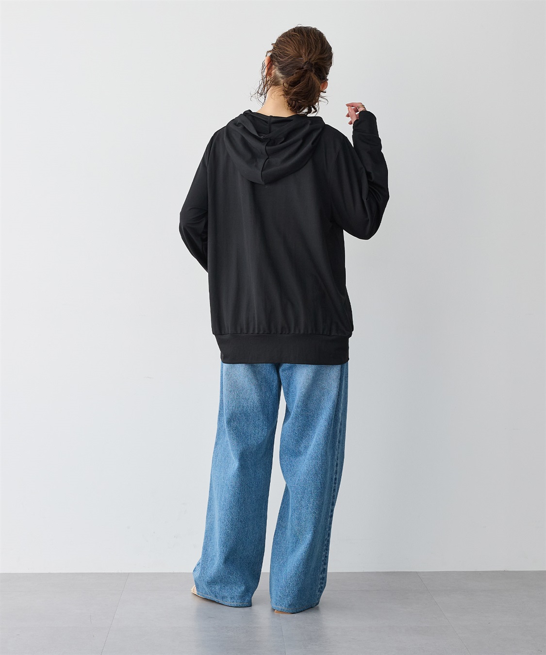 anyfee 【anyfee/プラスサイズ】接触冷感・日陰を着るUVカットサムホールフード付きパーカー_sub_6