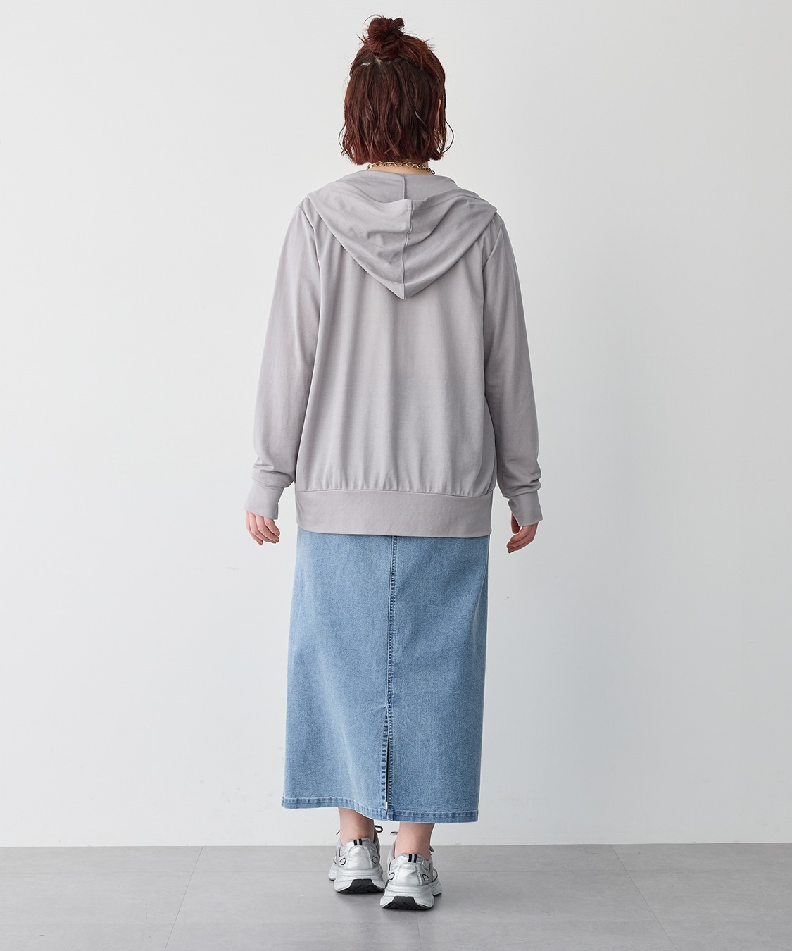 anyfee 【anyfee/プラスサイズ】接触冷感・日陰を着るUVカットサムホールフード付きパーカー_sub_19