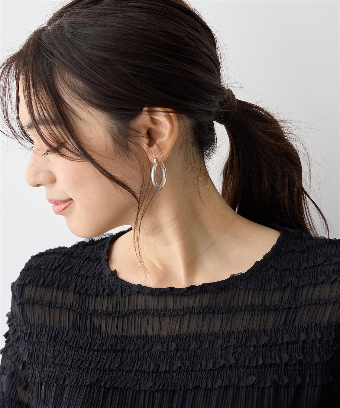 anyfee 【anyfee/プラスサイズ】シアーシャーリングトップス_sub_21