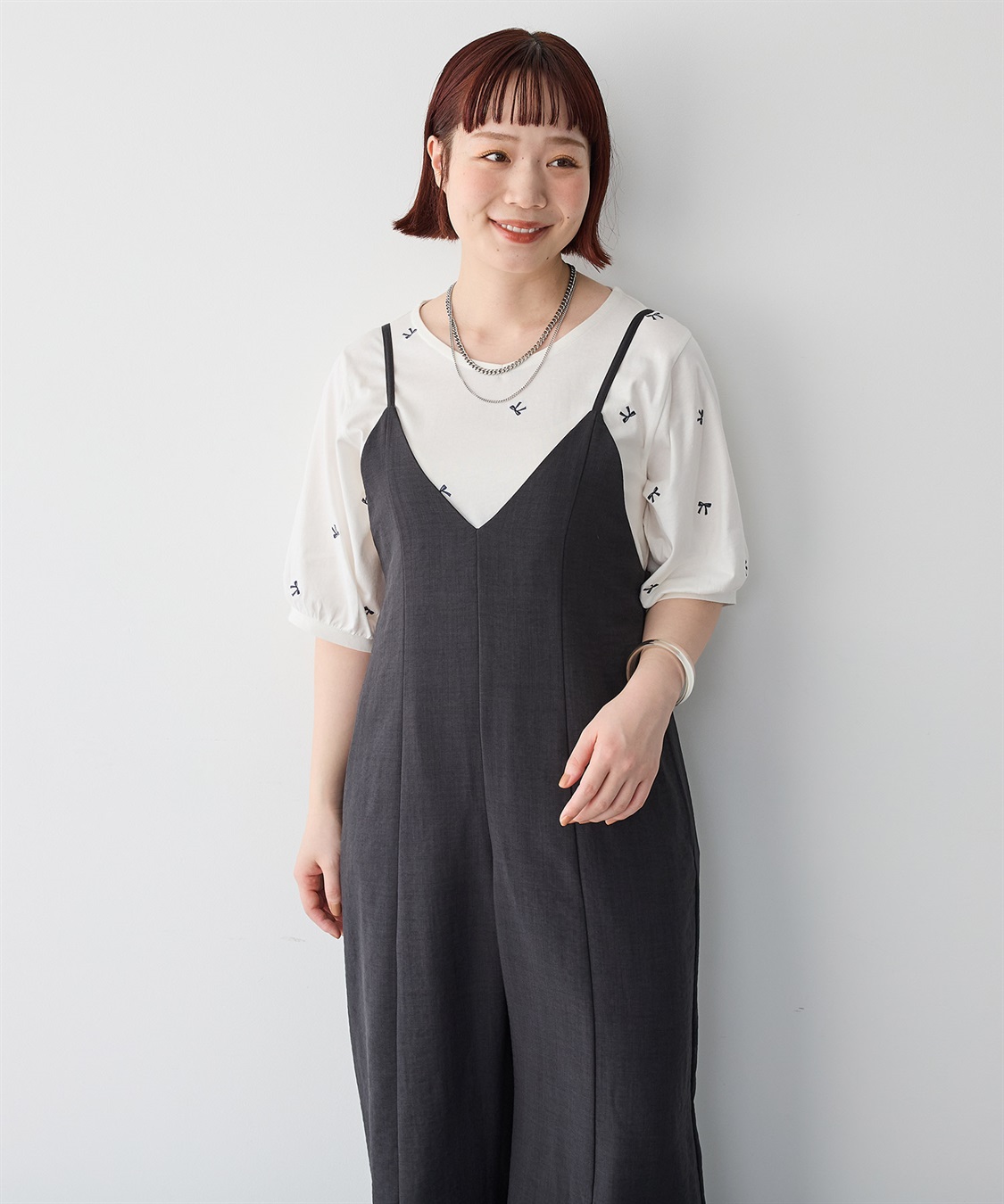 Life Style by cross marche 【anyfee/プラスサイズ】リボン刺繍Tシャツ_sub_16