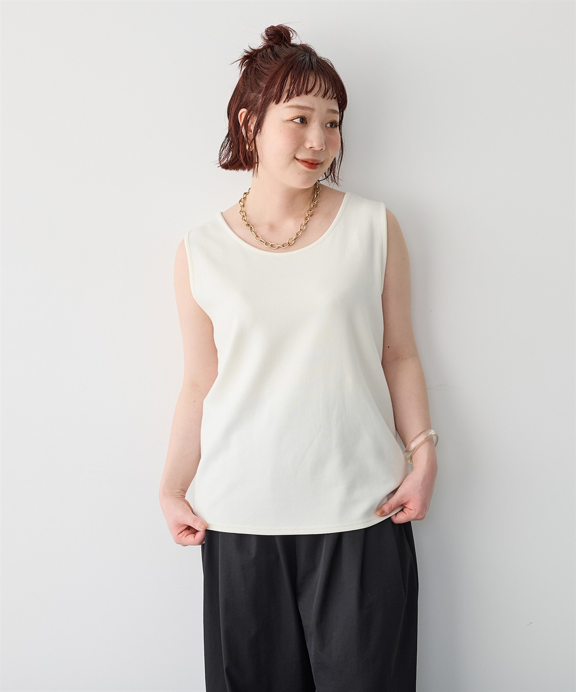 anyfee 【anyfee】なめらかタッチ機能性タンクトップ《吸水速乾/UVカット/接触冷感》_sub_1