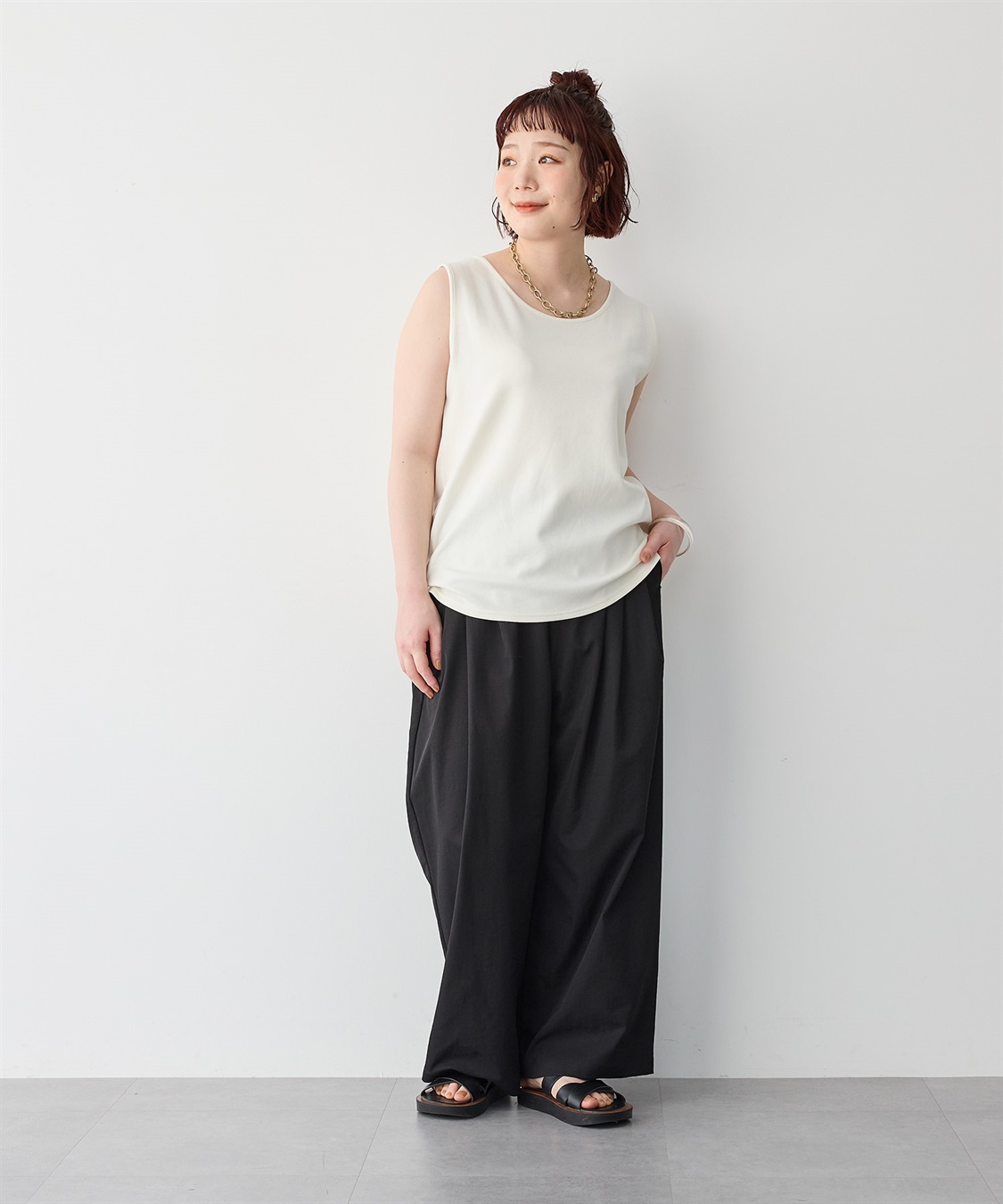 anyfee 【anyfee】なめらかタッチ機能性タンクトップ《吸水速乾/UVカット/接触冷感》_sub_3