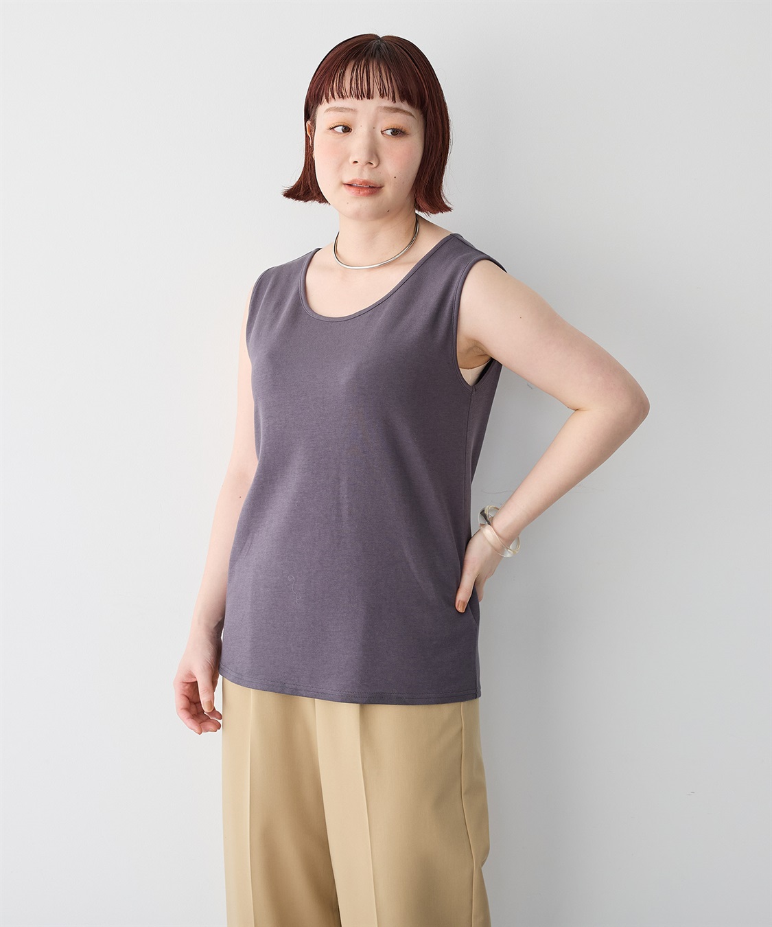 anyfee 【anyfee】なめらかタッチ機能性タンクトップ《吸水速乾/UVカット/接触冷感》_sub_12