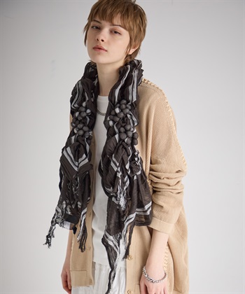 ATSURO TAYAMA ダブルストライプツブツブストール_subthumb_3