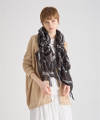 ATSURO TAYAMA ダブルストライプツブツブストール_subthumb_4