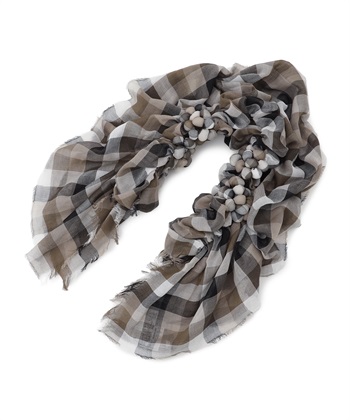 ATSURO TAYAMA ギンガムチェックツブツブストール_subthumb_6