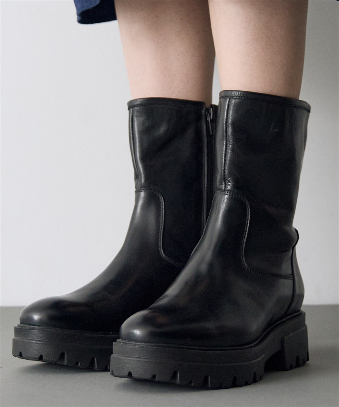 ATS ジグザグソールプレーンショートブーツ_sub_1