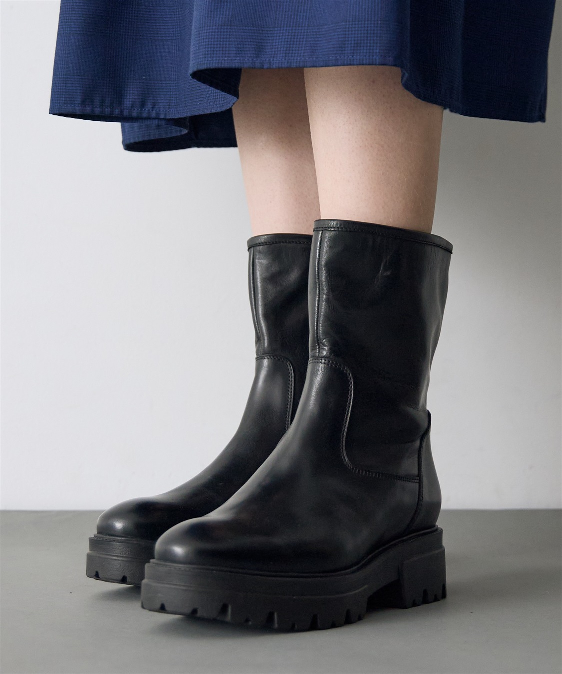 ATS ジグザグソールプレーンショートブーツ_sub_2