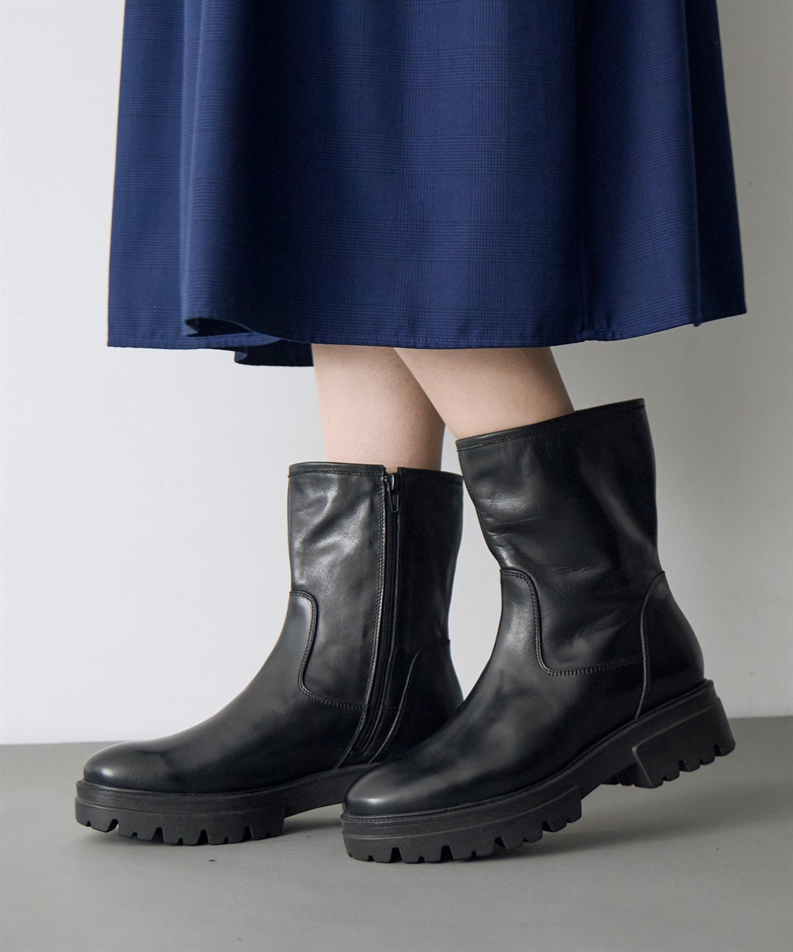 ATS ジグザグソールプレーンショートブーツ_sub_3