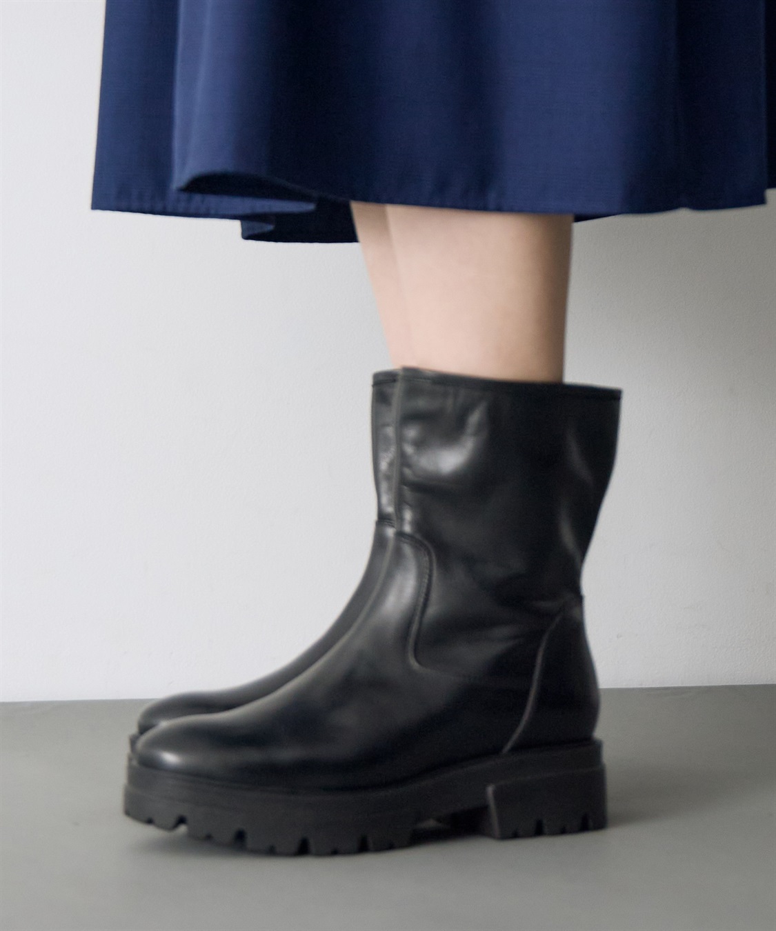 ATS ジグザグソールプレーンショートブーツ_sub_4