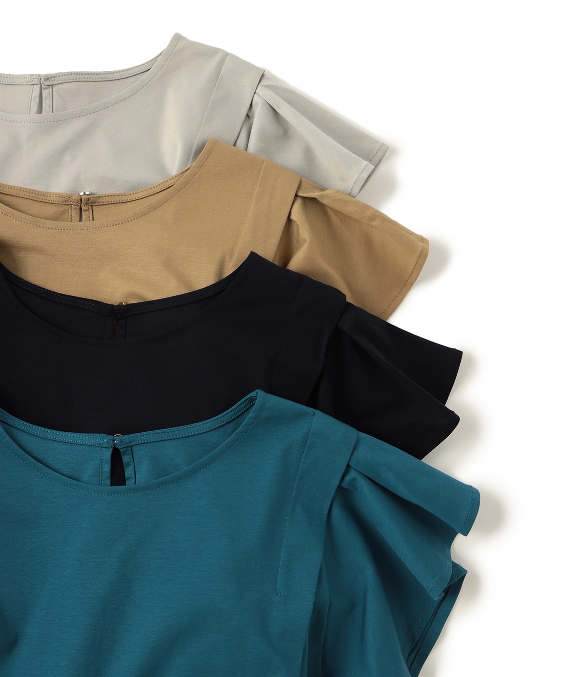 ATS シルケットスムース袖フレアカットソー_sub_2