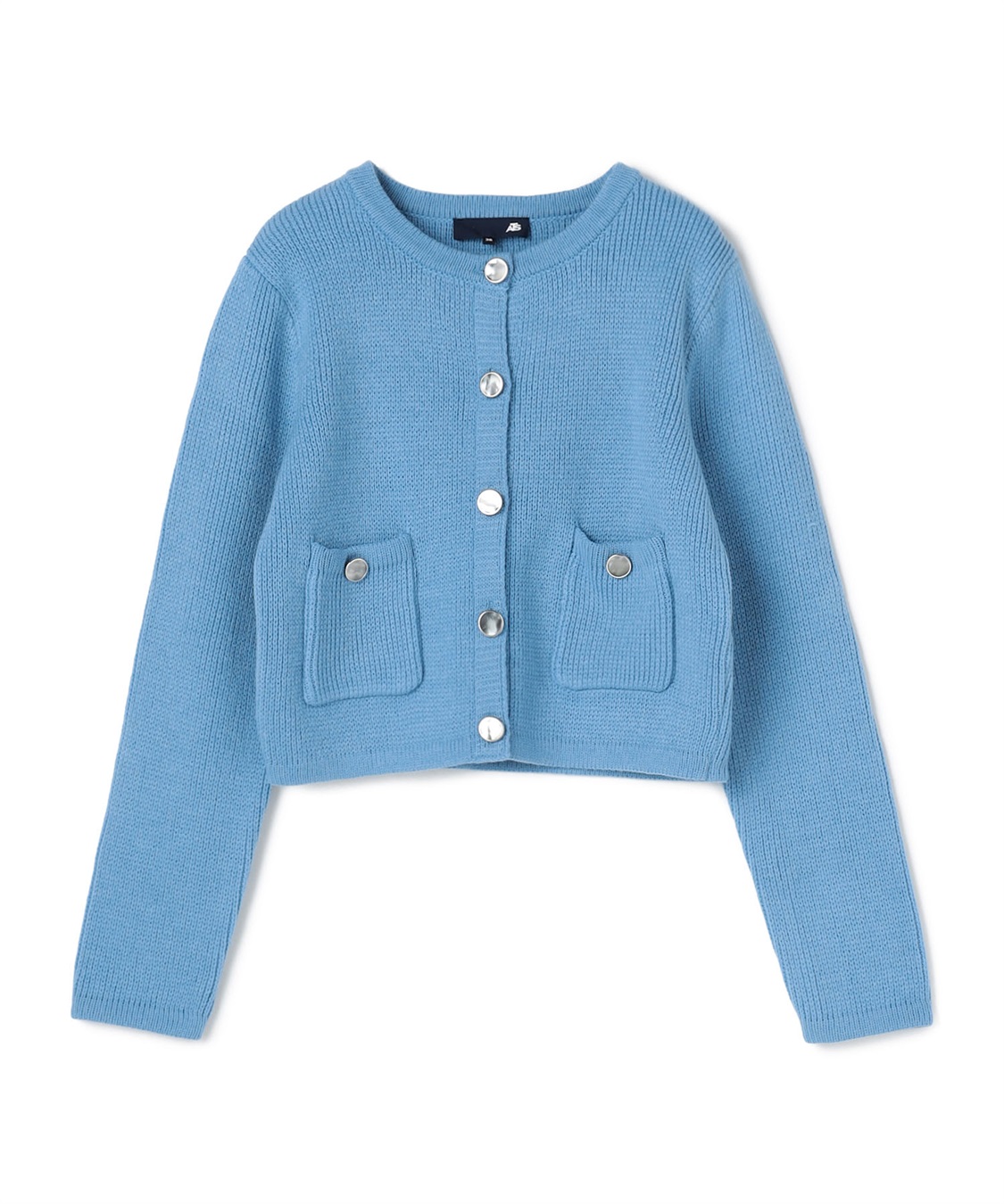 ATS 畦編みウール混クルーネックカーディガン_sub_1