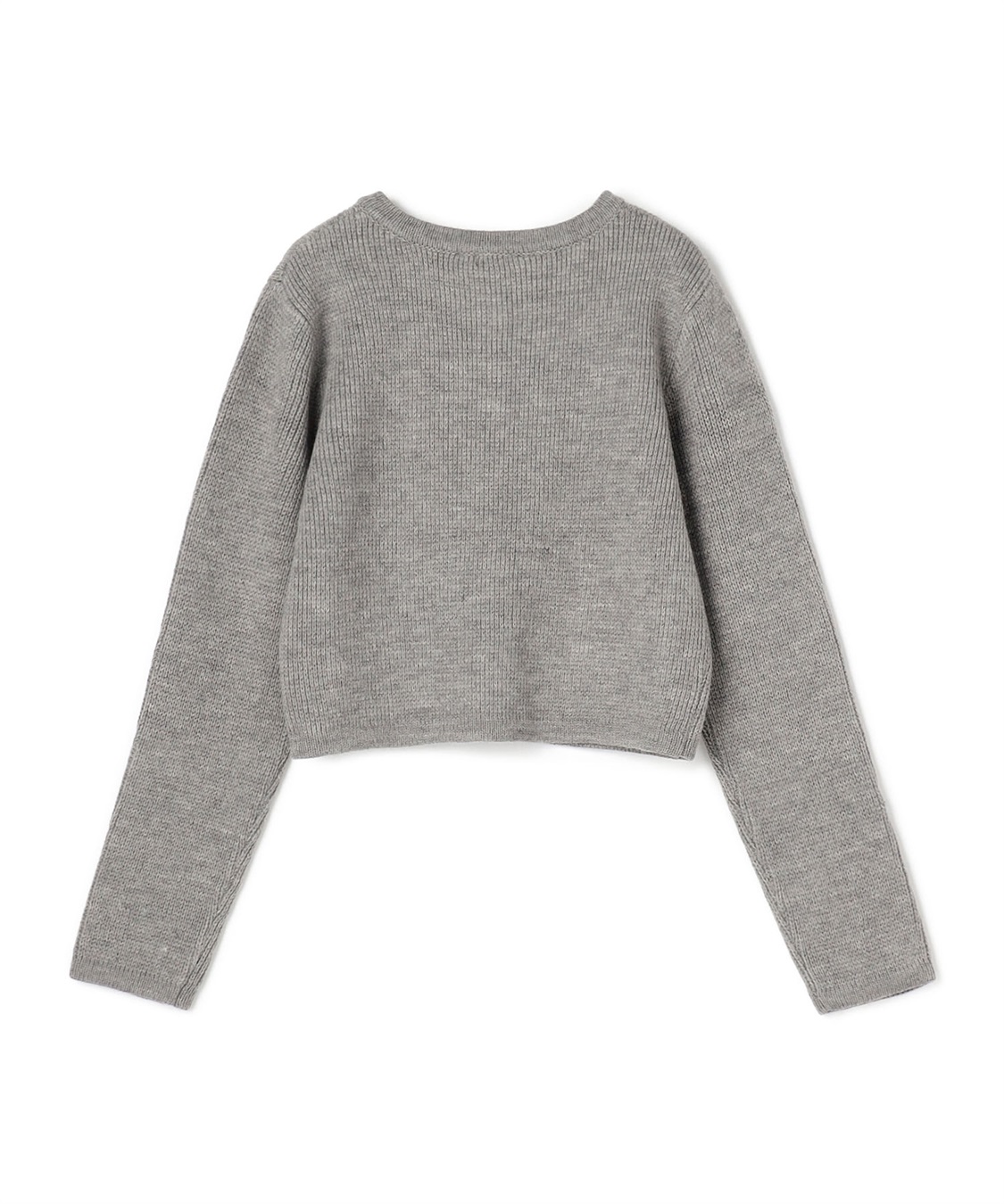 ATS 畦編みウール混クルーネックカーディガン_sub_4