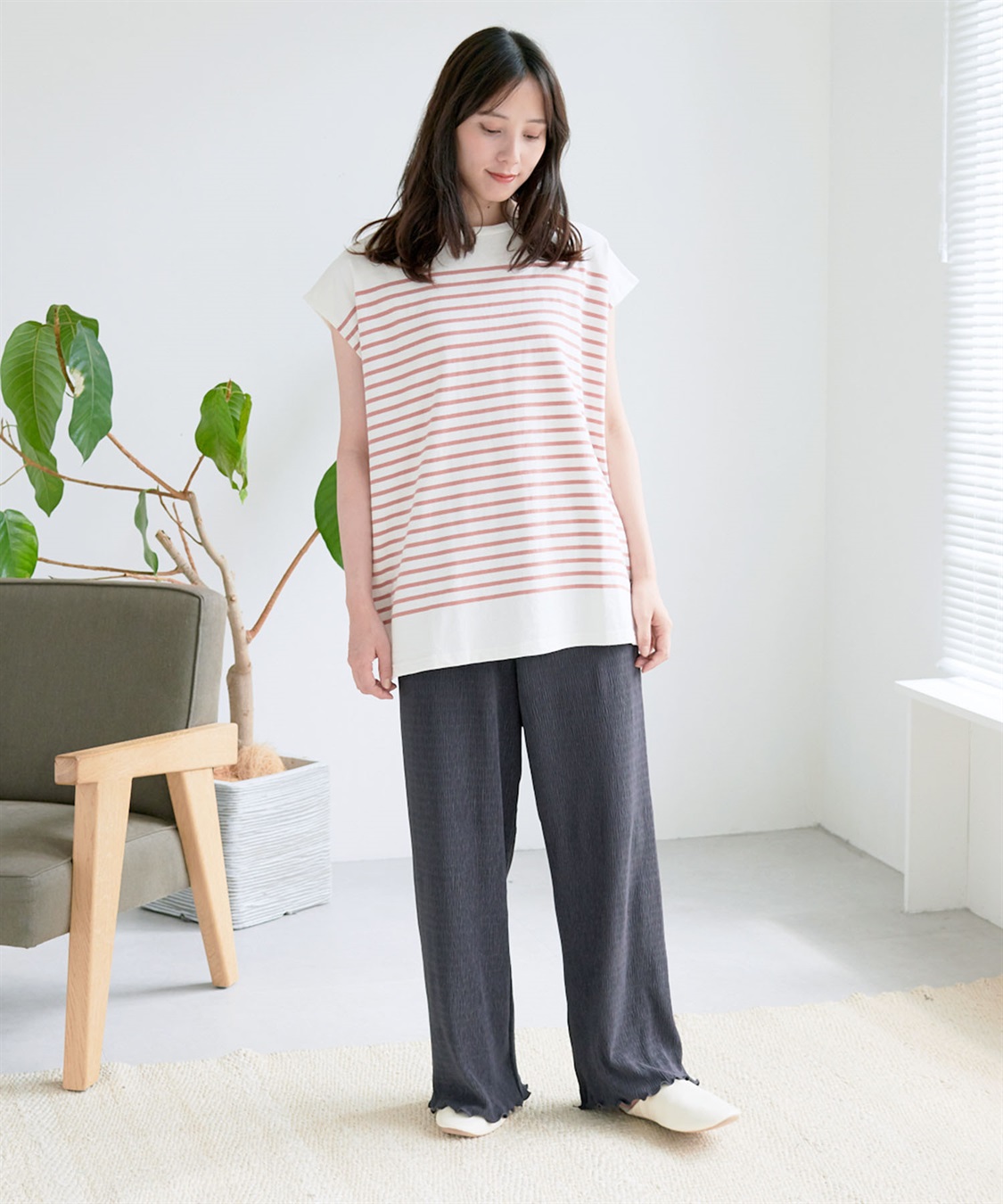 Life Style by cross marche 【LAFUKU/ラフク】ラフバキリラックスイージーパンツ《ルームウェア/ワンマイルウェア》_sub_11