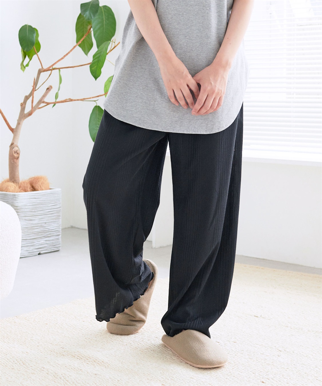 Life Style by cross marche 【LAFUKU/ラフク】ラフバキリラックスイージーパンツ《ルームウェア/ワンマイルウェア》_sub_16