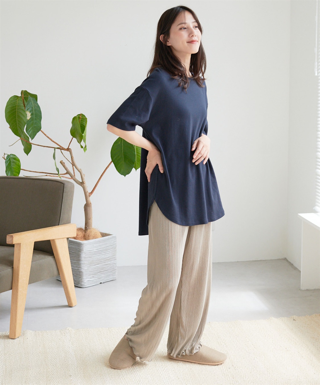 Life Style by cross marche 【LAFUKU/ラフク】ラフバキリラックスイージーパンツ《ルームウェア/ワンマイルウェア》_sub_25