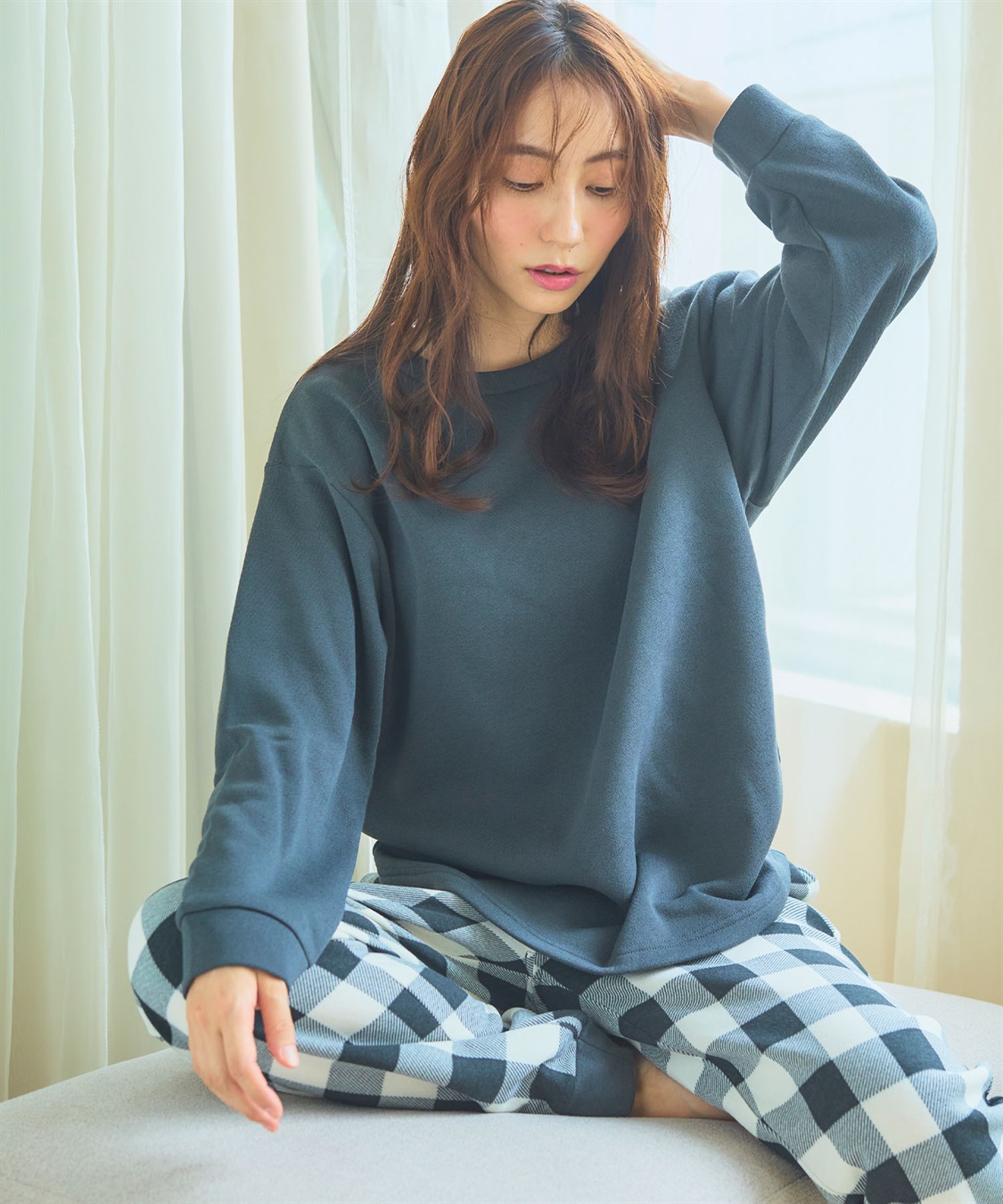 LAFUKU 【LAFUKU】裏起毛ルームウェア スウェット 上下セット_sub_1