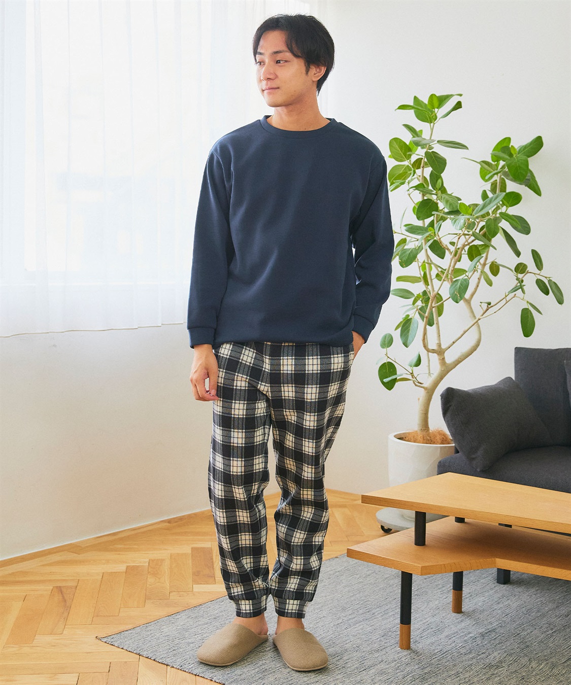 Life Style by cross marche 【LAFUKU/ラフク】メンズ裏起毛スウェットルームウェアSET◆新色追加◆（上下セット）_sub_1
