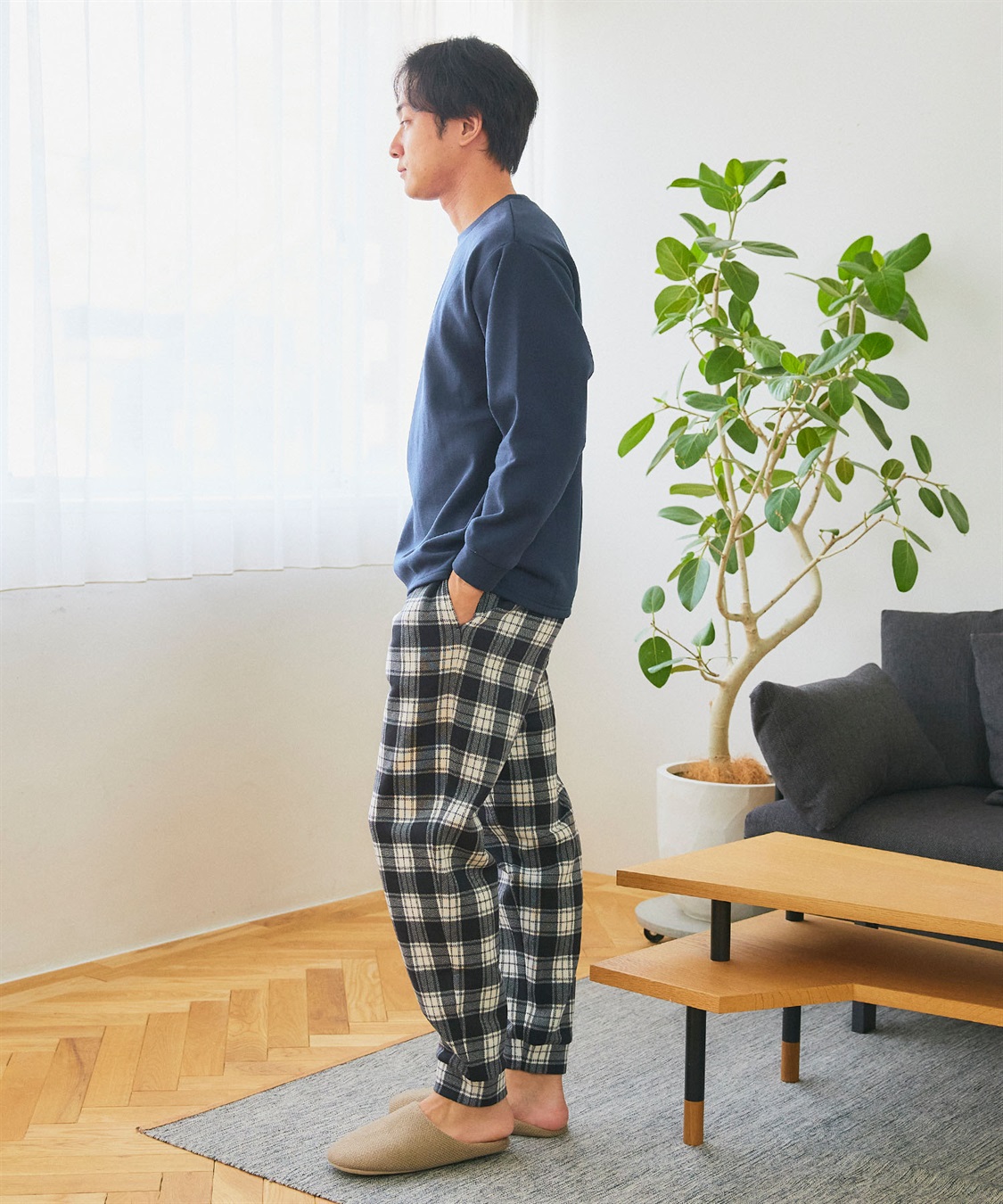 Life Style by cross marche 【LAFUKU/ラフク】メンズ裏起毛スウェットルームウェアSET◆新色追加◆（上下セット）_sub_4