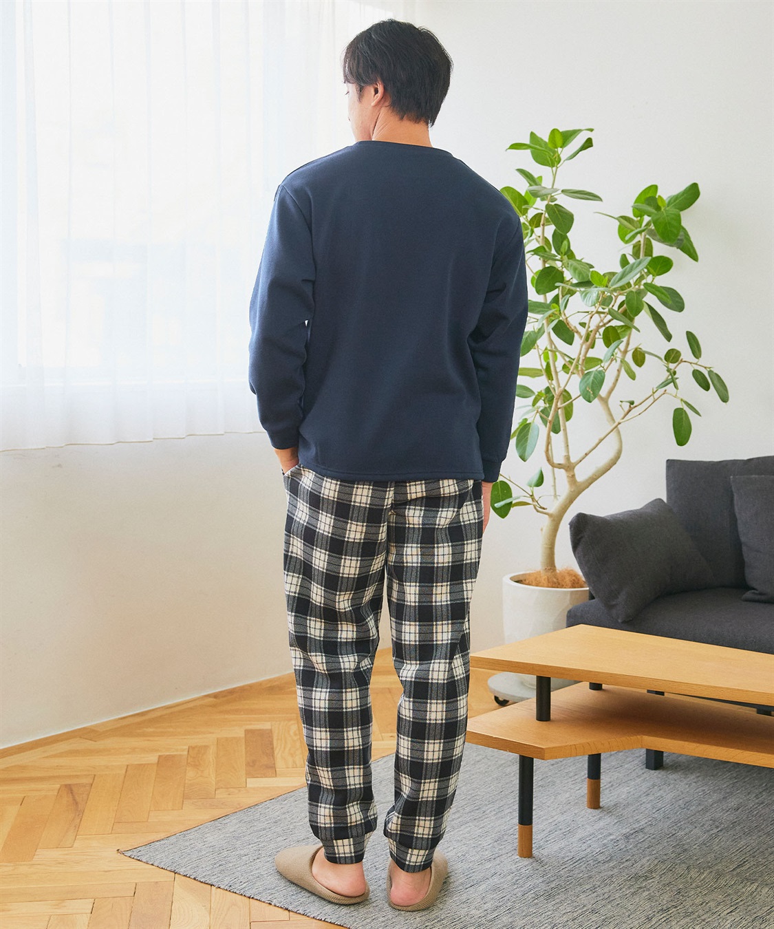 Life Style by cross marche 【LAFUKU/ラフク】メンズ裏起毛スウェットルームウェアSET◆新色追加◆（上下セット）_sub_5