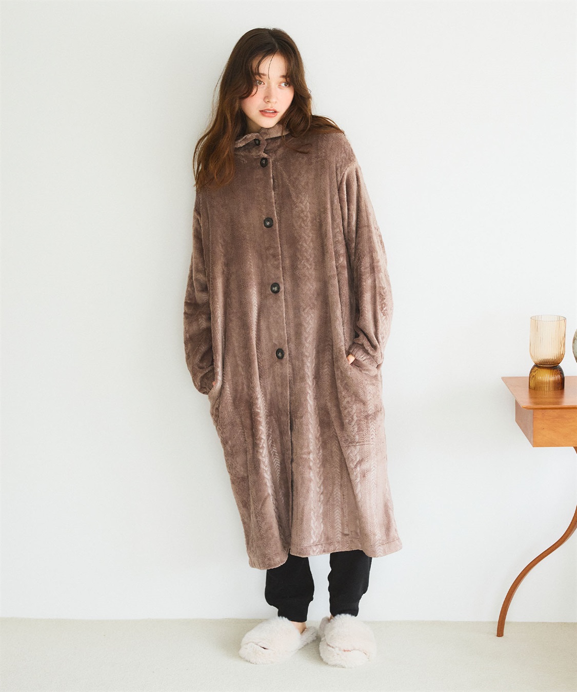 LAFUKU 【LAFUKU/ラフク】あったか・もこふわケーブルフリース着る毛布_sub_6