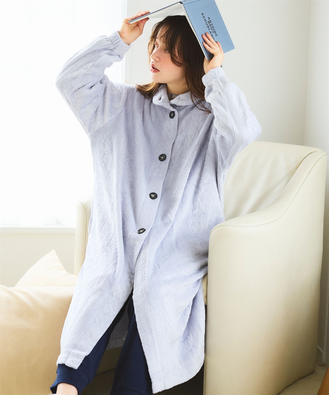 LAFUKU 【LAFUKU/ラフク】あったか・もこふわケーブルフリース着る毛布_sub_16