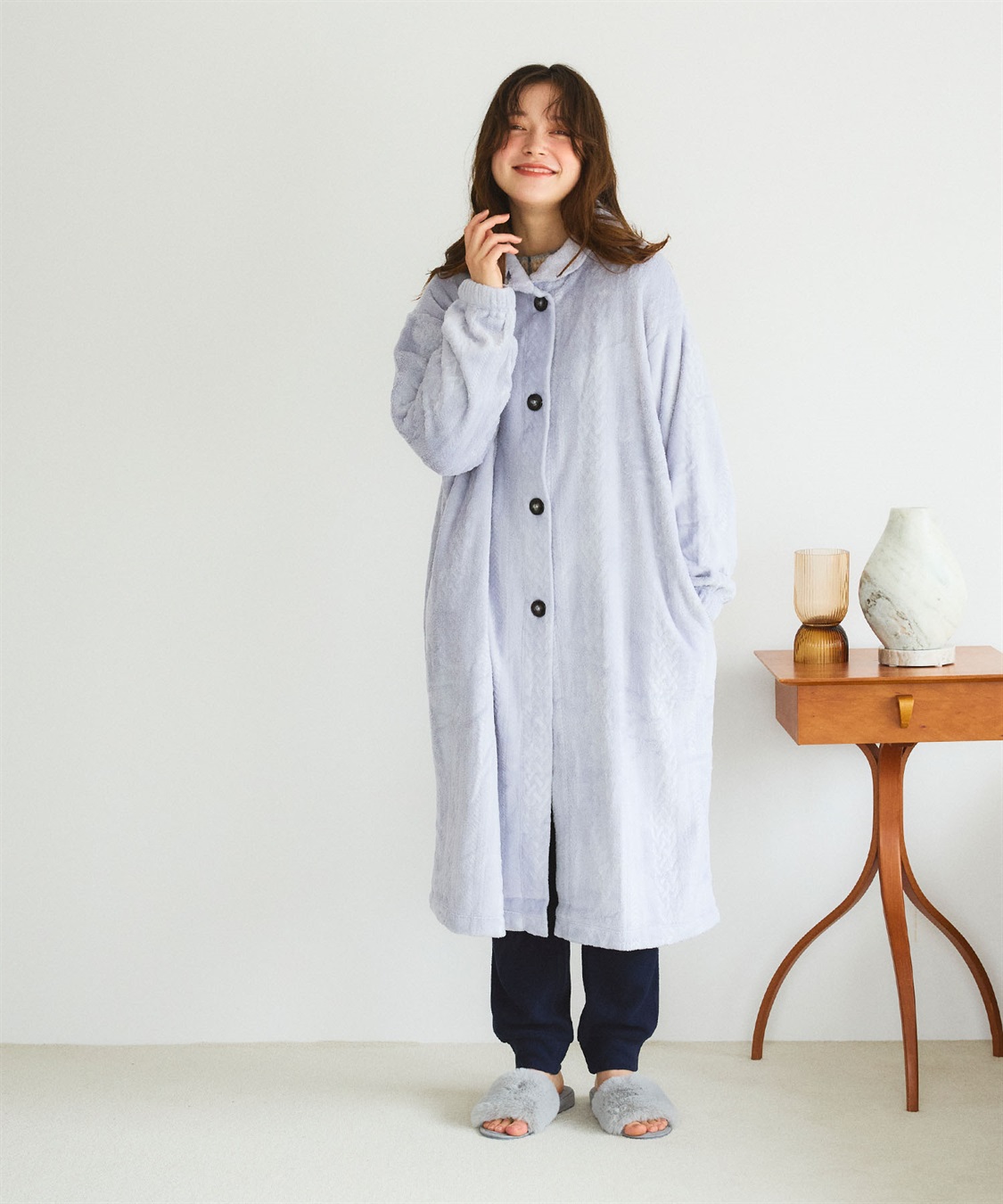 LAFUKU 【LAFUKU/ラフク】あったか・もこふわケーブルフリース着る毛布_sub_18