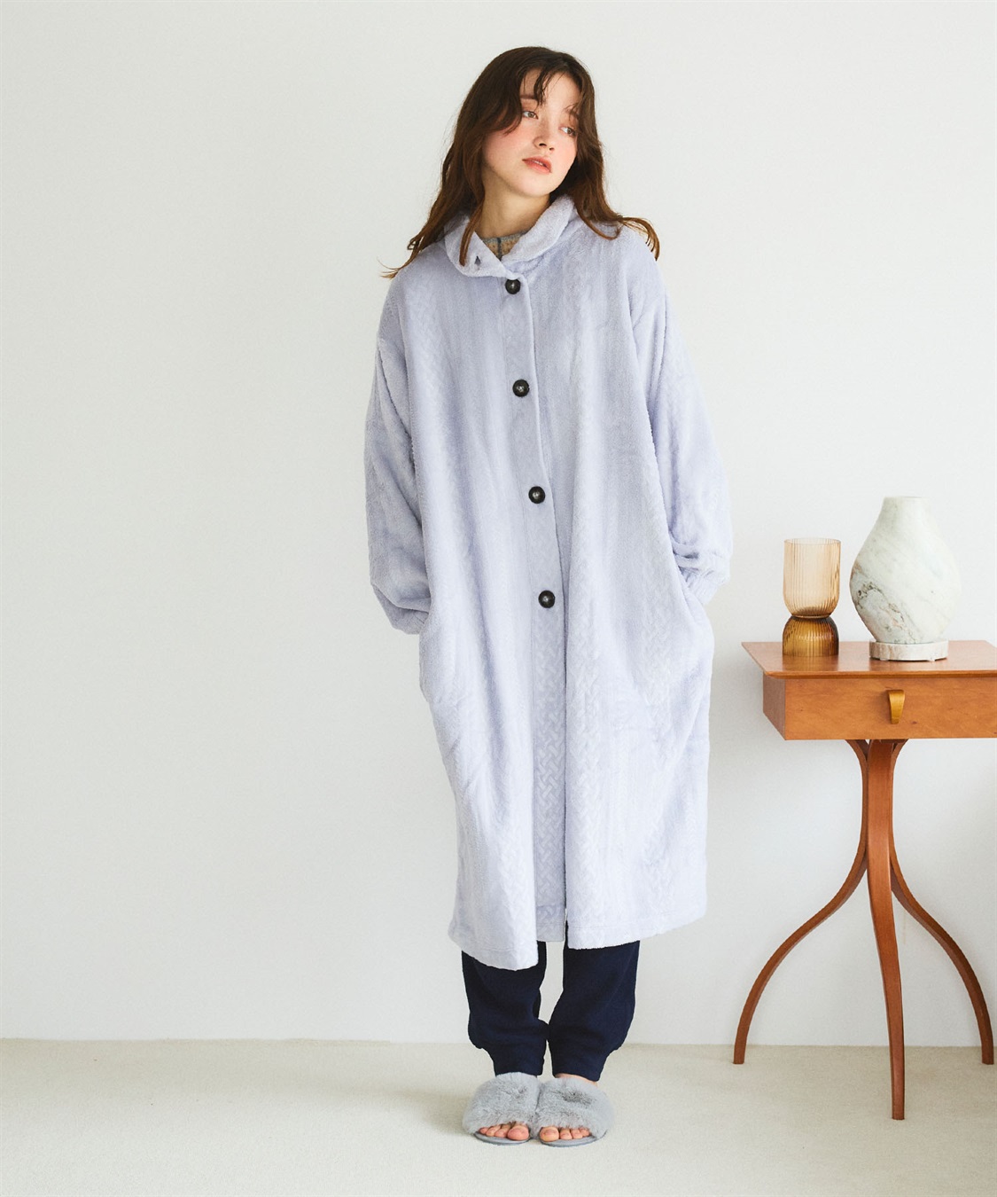 LAFUKU 【LAFUKU/ラフク】あったか・もこふわケーブルフリース着る毛布_sub_19