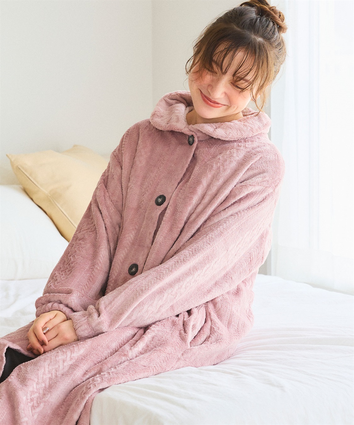 LAFUKU 【LAFUKU/ラフク】あったか・もこふわケーブルフリース着る毛布_sub_21