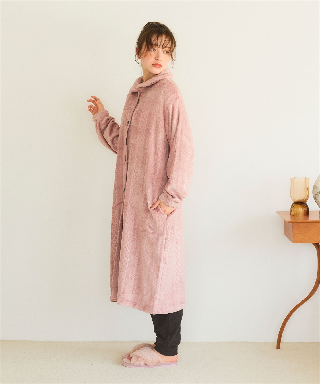 LAFUKU 【LAFUKU/ラフク】あったか・もこふわケーブルフリース着る毛布_sub_24