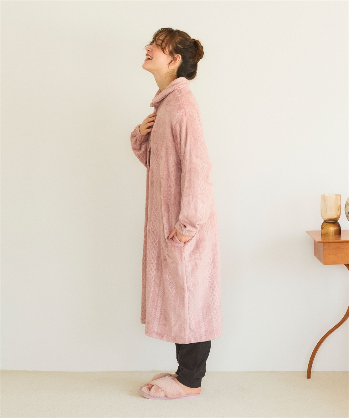 LAFUKU 【LAFUKU/ラフク】あったか・もこふわケーブルフリース着る毛布_sub_25
