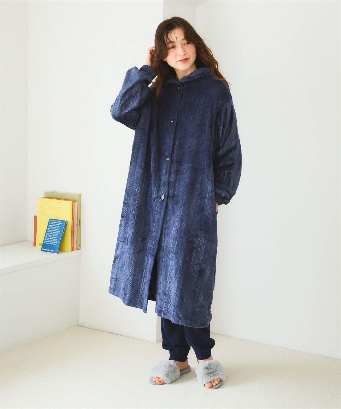 LAFUKU 【LAFUKU/ラフク】あったか・もこふわケーブルフリース着る毛布_sub_26