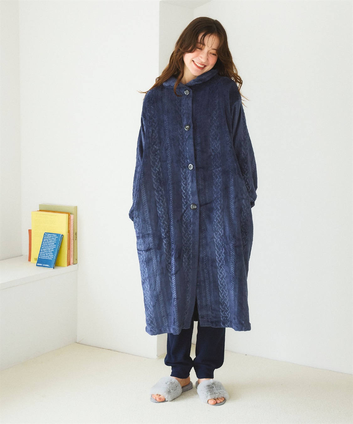 LAFUKU 【LAFUKU/ラフク】あったか・もこふわケーブルフリース着る毛布_sub_27