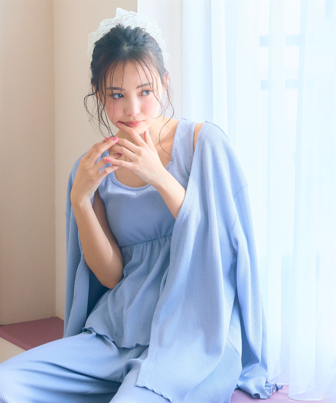 LAFUKU 【LAFUKU/ラフク】カップ付きワッフルルームウェア3点SET_sub_10