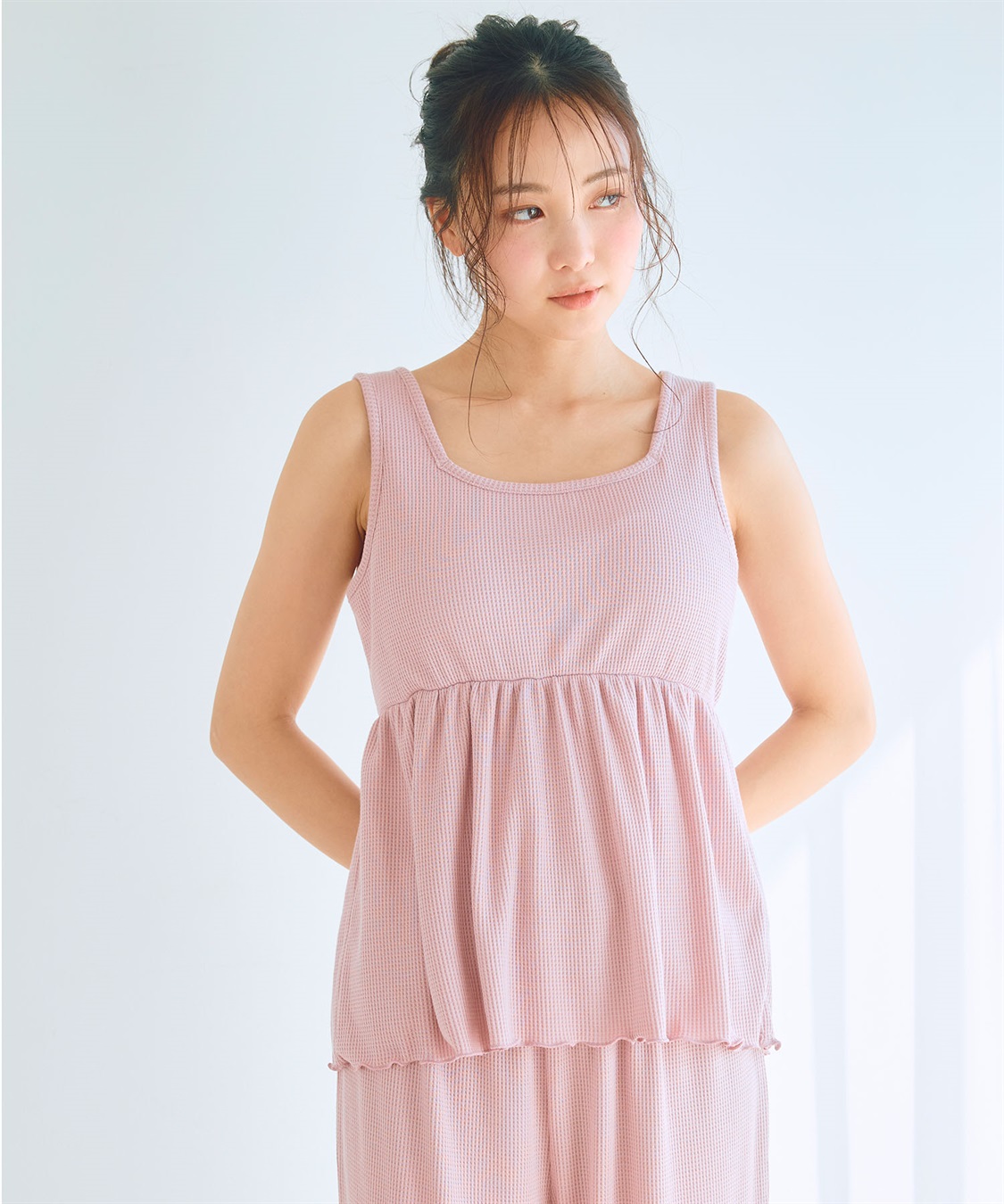 LAFUKU 【LAFUKU/ラフク】カップ付きワッフルルームウェア3点SET_sub_18