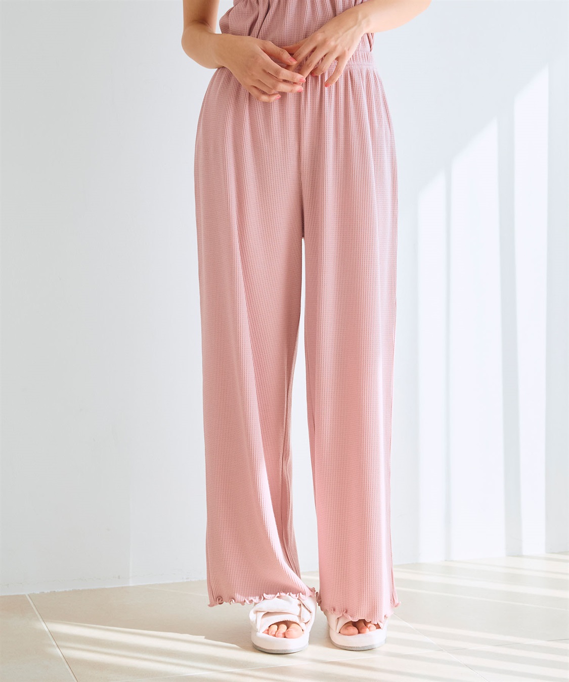 LAFUKU 【LAFUKU/ラフク】カップ付きワッフルルームウェア3点SET_sub_22