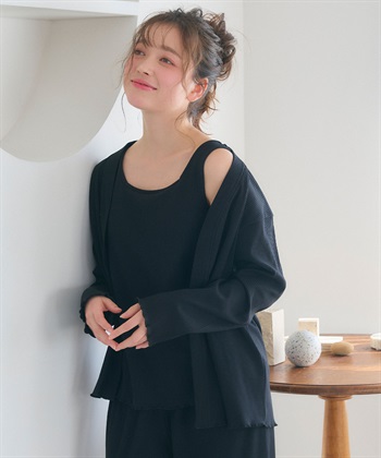 Life Style by cross marche 【LAFUKU/ラフク】カップ付きタンクトップルームウェア3点SET_subthumb_2