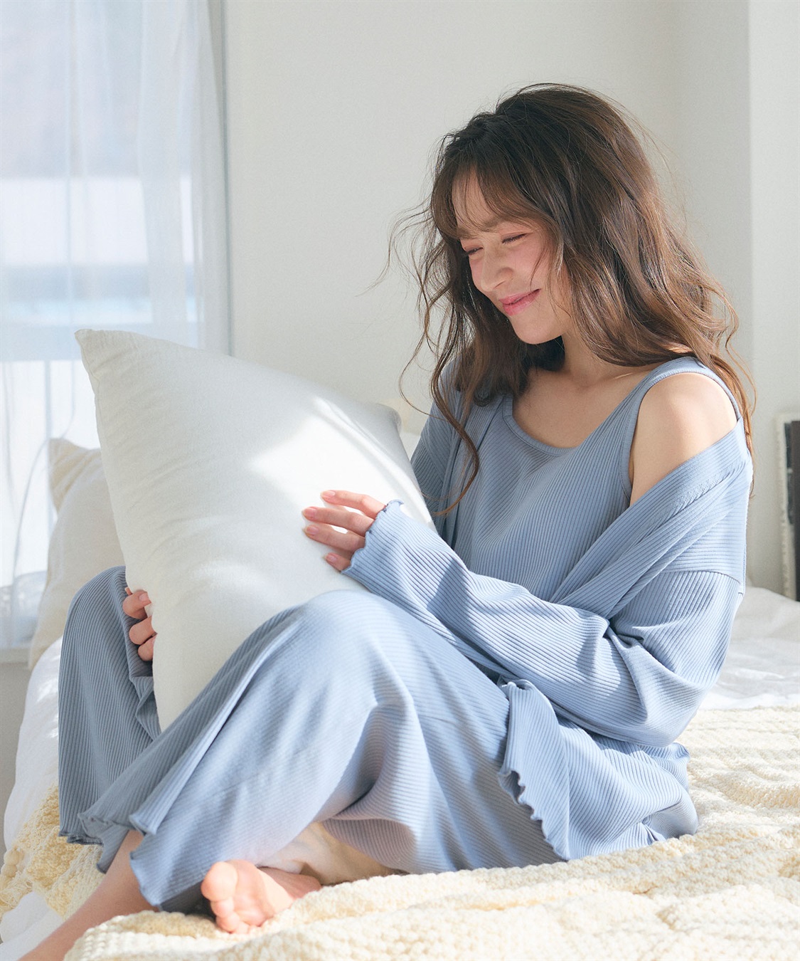 Life Style by cross marche 【LAFUKU/ラフク】カップ付きタンクトップルームウェア3点SET_sub_4