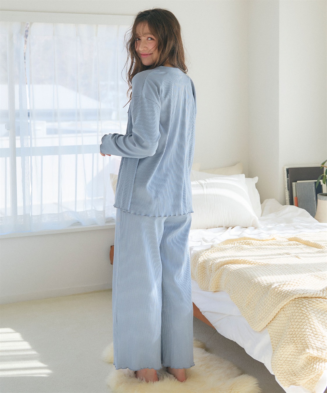 Life Style by cross marche 【LAFUKU/ラフク】カップ付きタンクトップルームウェア3点SET_sub_7