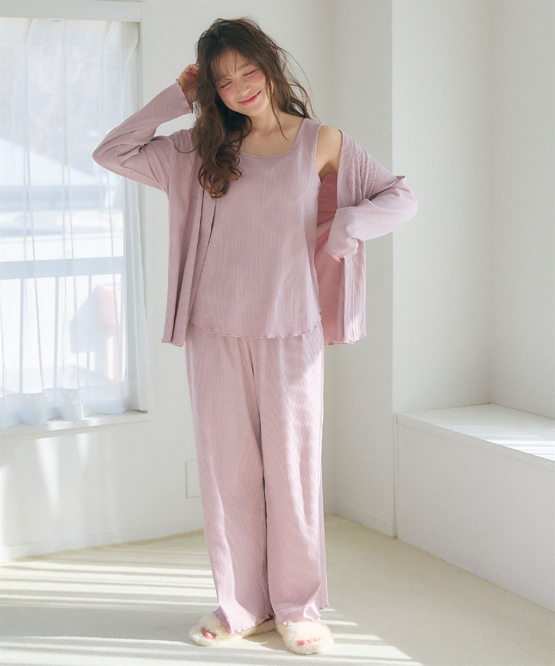 Life Style by cross marche 【LAFUKU/ラフク】カップ付きタンクトップルームウェア3点SET_sub_11